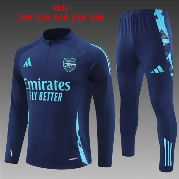 Conjunto de Treino Infantil Arsenal 2023/24 (Blusa Meio-Zíper + Calça) - Variação 7