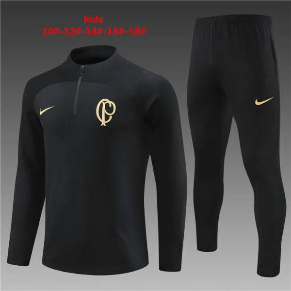 Conjunto de Treino Infantil Corinthians 2023/24 (Blusa Meio-Zíper + Calça)