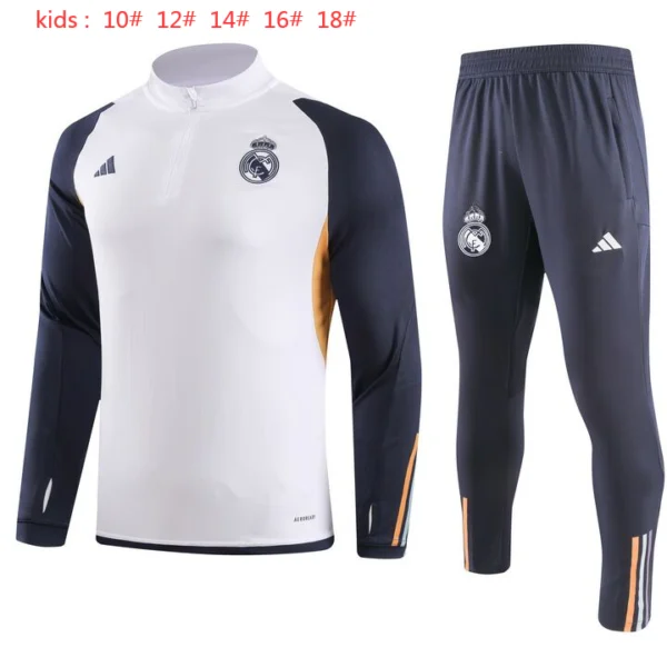 Conjunto de Treino Infantil Real Madrid 2023/24 (Blusa Meio-Zíper + Calça) - Variação 10
