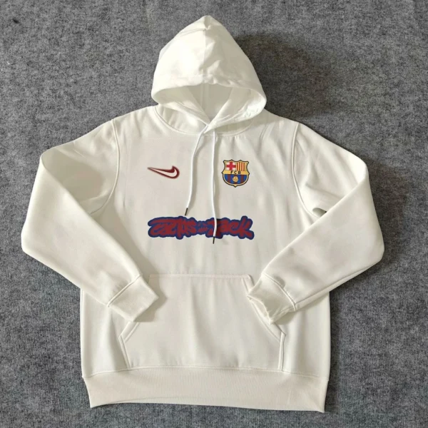 Moletom com Capuz Barcelona Travis Scott Branco 2025 - Variação 2