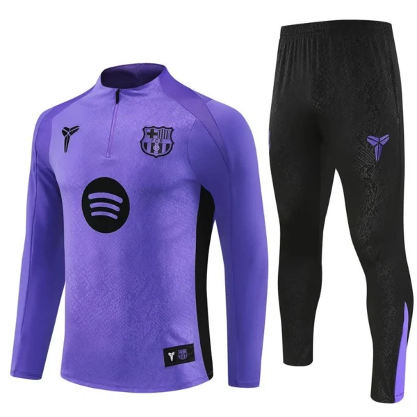 Conjunto de Treino Barcelona 411 2025/26 (Blusa Meio-Zíper + Calça)